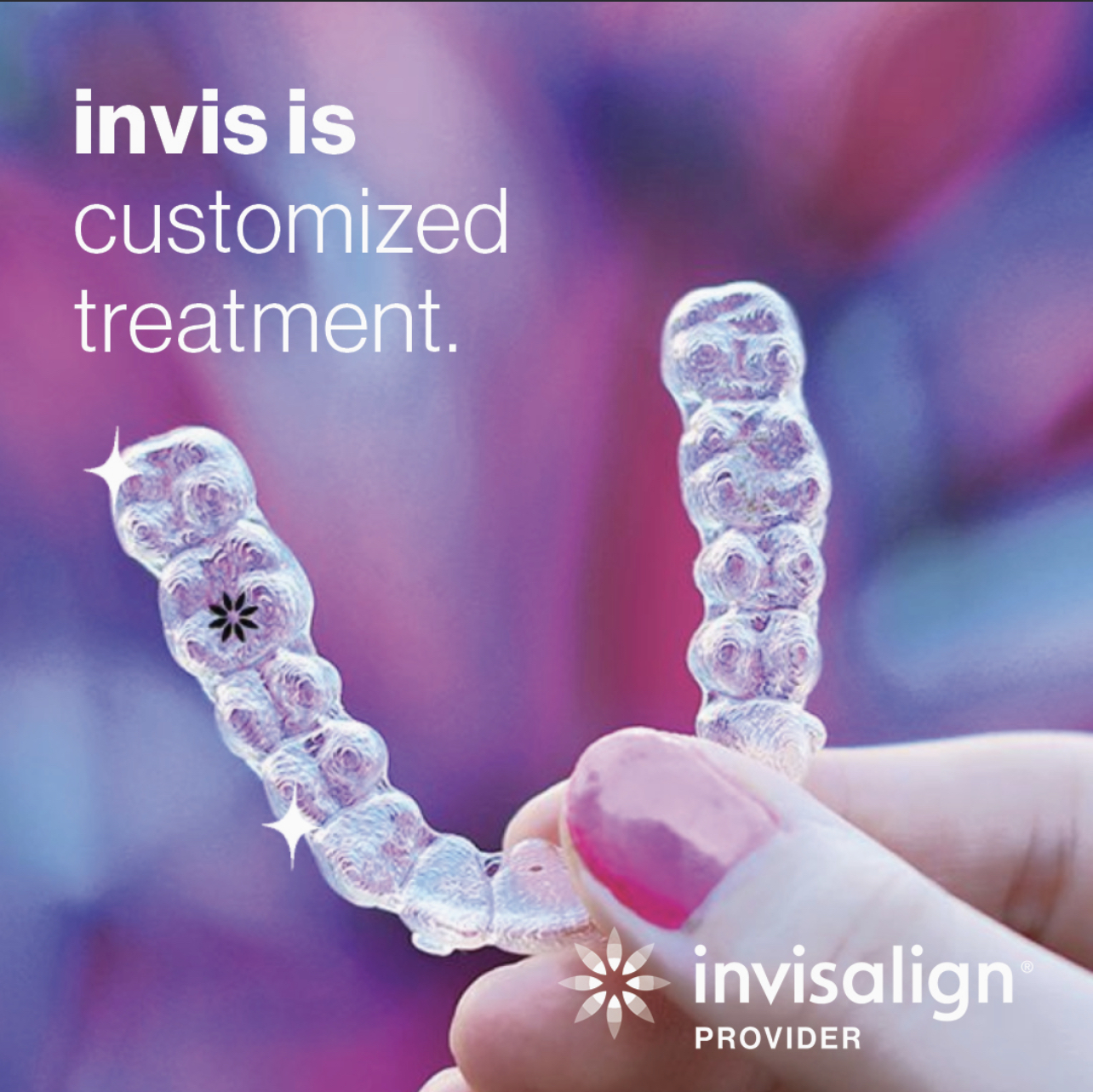 Invisalign Clear Dental Aligners Being Held - Trade Winds Dental