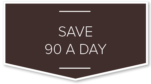 Save 90 A Day Callout Banner - Trade Winds Dental