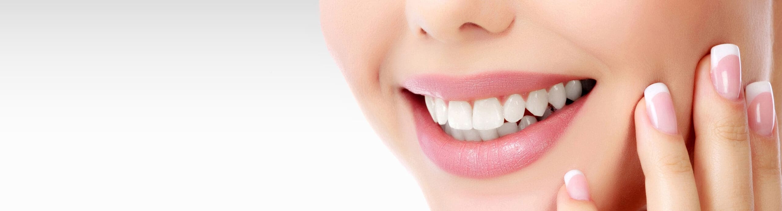Close up of beautiful smile makeover - Trade Winds Dental